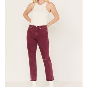 Cleo + Wolf High Rise Straight Leg‎ Purple Jean